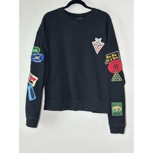 Y2K Guess Originals Market Sweatshirt‎ Mens Size M Patches Arms Chest Skater